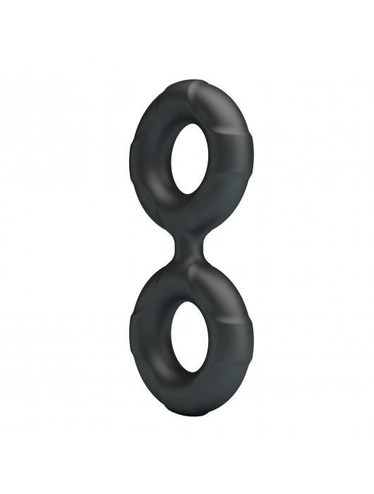 Черное двойное эрекционное кольцо Radwan - Baile - в Ноябрьске купить с доставкой