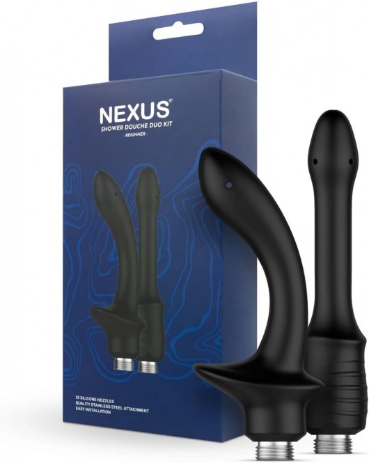 Набор из 2 насадок для анального душа Shower Douche Duo Kit Beginner - Nexus Range - купить с доставкой в Ноябрьске