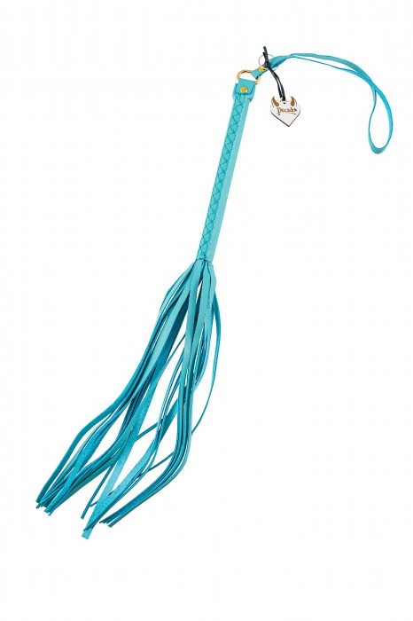 Голубая кожаная плеть - 50 см. - Pecado - купить с доставкой в Ноябрьске