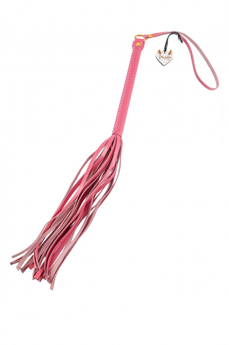 Розовая кожаная плеть - 50 см. - Pecado - купить с доставкой в Ноябрьске