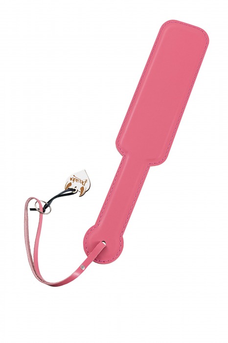 Розовый кожаный пэддл - 37 см. - Pecado - купить с доставкой в Ноябрьске