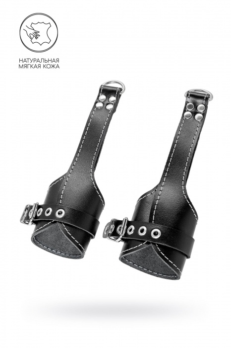 Черные подвесы с белой строчкой - Pecado - купить с доставкой в Ноябрьске