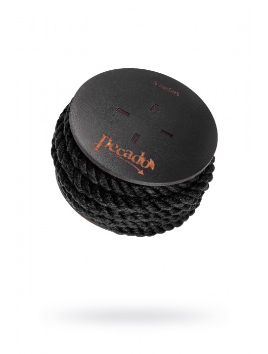 Черная веревка для шибари на катушке - 5 м. - Pecado - купить с доставкой в Ноябрьске