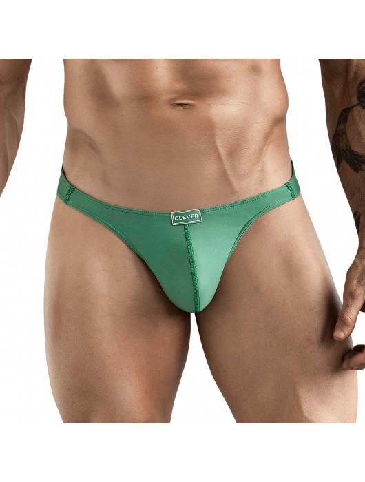 Зеленые мужские трусы-тонги Clever Cactus Thong - Clever Masculine Underwear купить с доставкой
