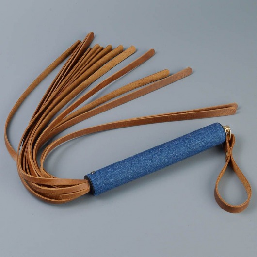 Плеть с джинсовой ручкой «Дикий Запад» - 60 см. - Sitabella - купить с доставкой в Ноябрьске