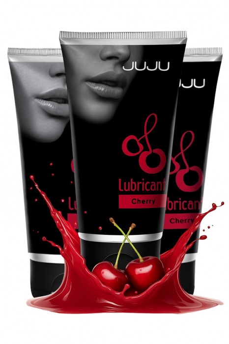 Набор из 3 съедобных лубрикантов JUJU со вкусом вишни - JuJu - купить с доставкой в Ноябрьске