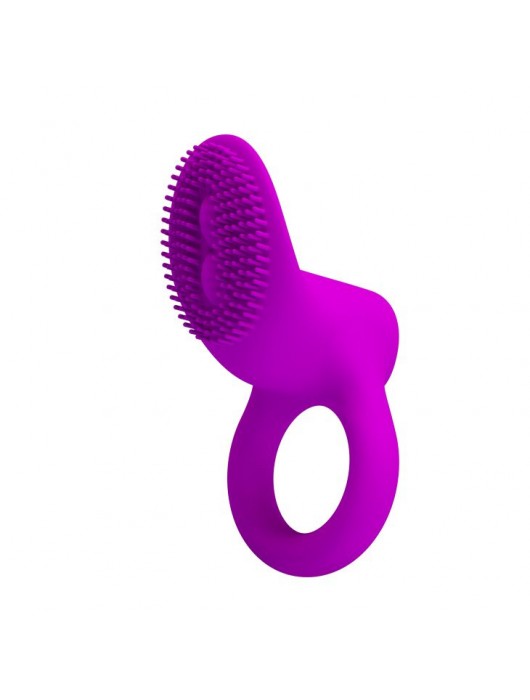 Лиловое эрекционное кольцо со стимулятором клитора с вибрацией - Baile - в Ноябрьске купить с доставкой