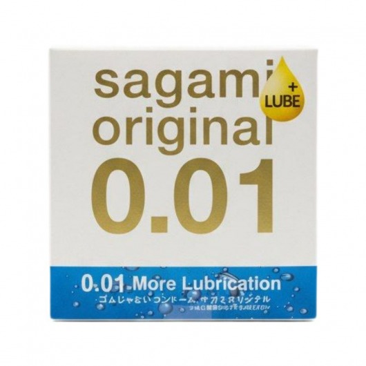 Увлажнённый презерватив Sagami Original 0.01 Extra Lub - 1 шт. - Sagami - купить с доставкой в Ноябрьске