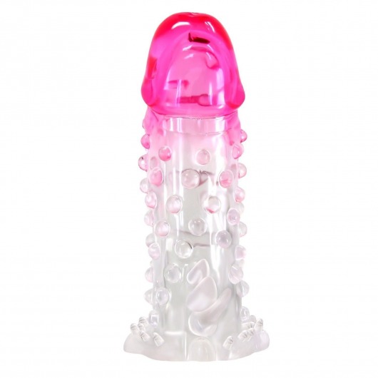 Прозрачно-розовая насадка на пенис Wilford - 13,5 см. - Baile - в Ноябрьске купить с доставкой