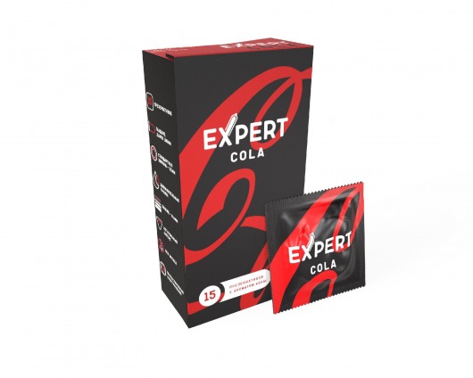 Презервативы с ароматом колы Expert Cola - 15 шт. - Expert - купить с доставкой в Ноябрьске