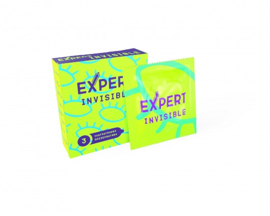 Ультратонкие презервативы Expert Invisible - 3 шт. - Expert - купить с доставкой в Ноябрьске