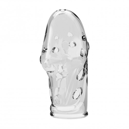 Прозрачная насадка на пенис Booker - 8 см. - Baile - в Ноябрьске купить с доставкой