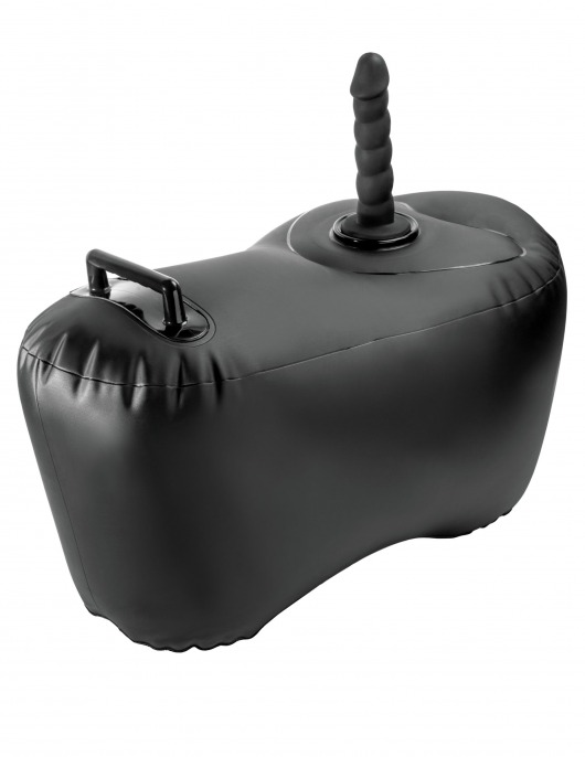 Черное надувное кресло с платформой для фиксации дилдо Body Dock Inflatable Love Seat - Pipedream - купить с доставкой в Ноябрьске