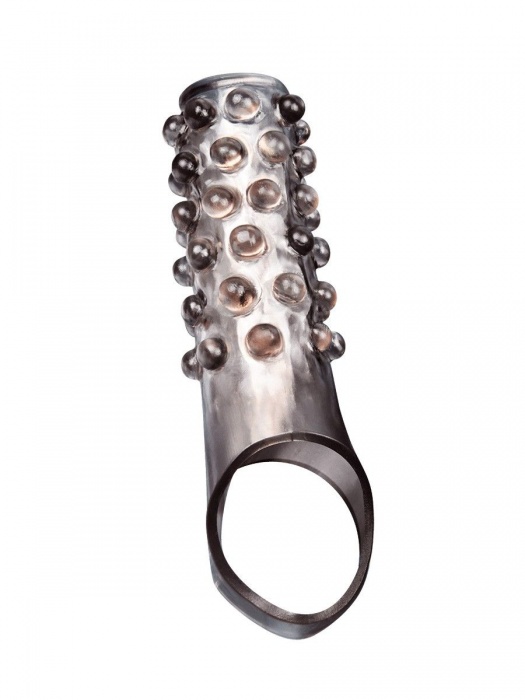 Дымчатая насадка на пенис с выпуклостями - 11 см. - Sex Expert - в Ноябрьске купить с доставкой