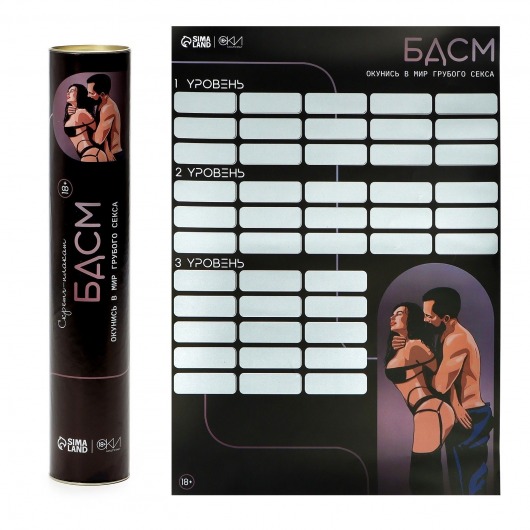 Плакат для двоих со скретч-слоем «БДСМ» - Сима-Ленд - купить с доставкой в Ноябрьске