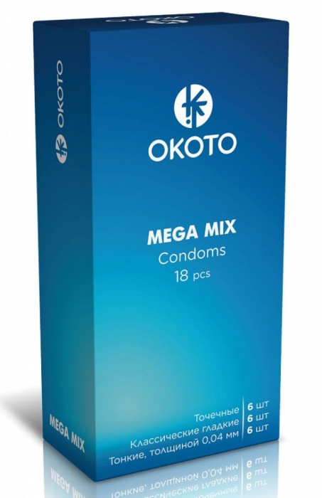 Презервативы OKOTO Mega Mix - 18 шт. - Sitabella - купить с доставкой в Ноябрьске