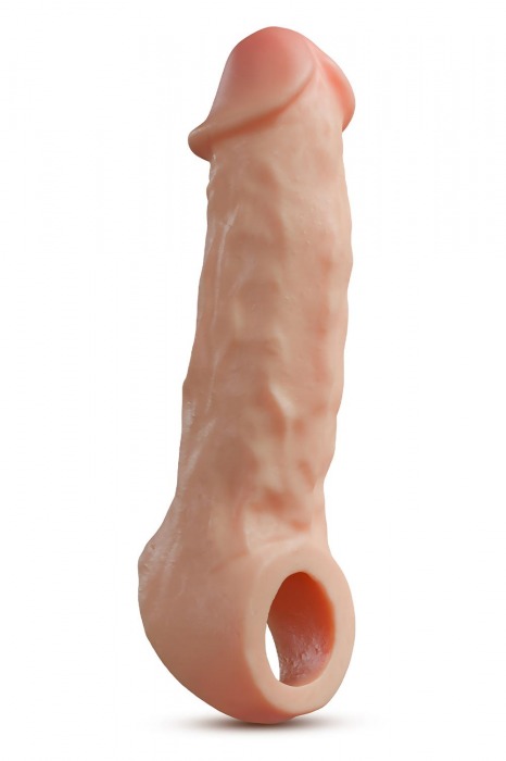 Телесная насадка-удлинитель Intrepid 9.25 Inch Realistic Penis Extender Sleeve - 23,5 см. - Blush Novelties - в Ноябрьске купить с доставкой