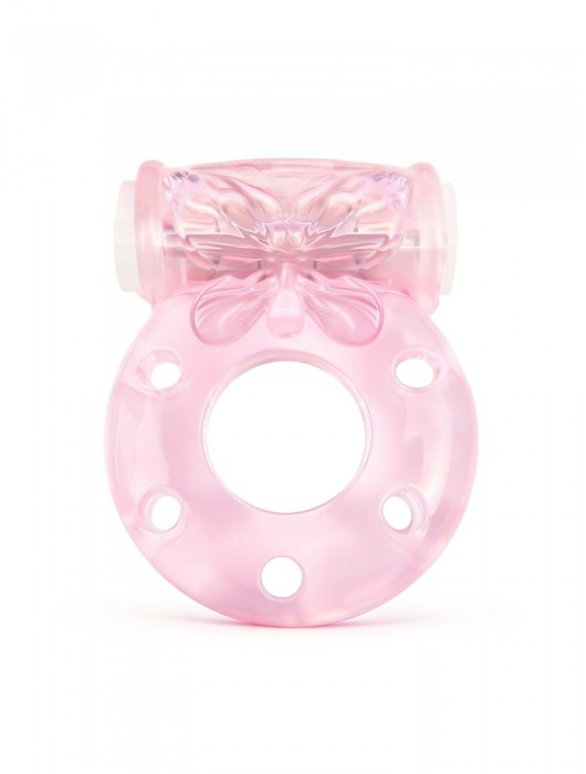 Розовое эрекционное виброкольцо с бабочкой - 1137 - в Ноябрьске купить с доставкой