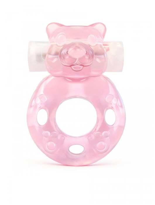 Розовое эрекционное виброкольцо в форме мишки - 1137 - в Ноябрьске купить с доставкой