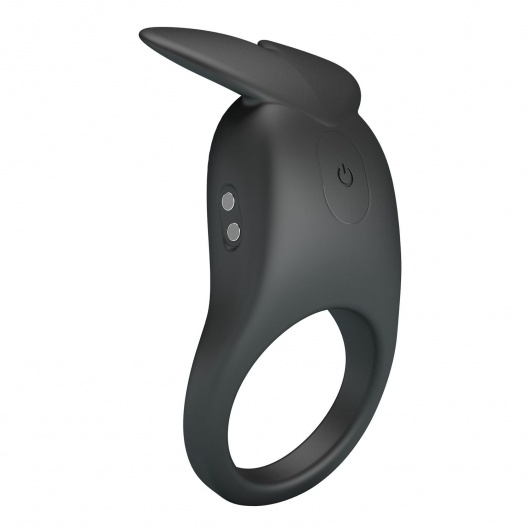 Черное перезаряжаемое виброкольцо Carlton - Baile - в Ноябрьске купить с доставкой