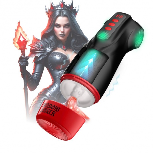 Интерактивный мастурбатор Raven с вакуумом, вибрацией и подсветкой - Shots Media BV - в Ноябрьске купить с доставкой