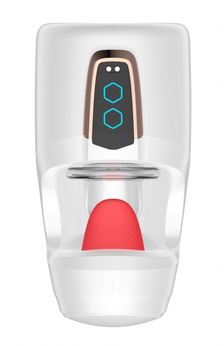 Белый мастурбатор с язычком и возвратно-поступательными движениями - Secwell - в Ноябрьске купить с доставкой