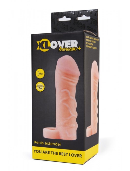 Фаллическая удлиняющая насадка с кольцом для фиксации - 16 см. - ToyFa - в Ноябрьске купить с доставкой