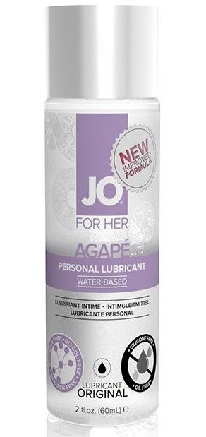 Лубрикант на водной основе для женщин JO AGAPE LUBRICANT ORIGINAL - 60 мл. - System JO - купить с доставкой в Ноябрьске