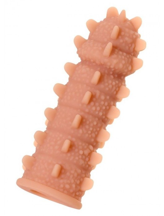 Насадка на фаллос с шипами и продолговатыми бугорками - 14,7 см. - KOKOS - в Ноябрьске купить с доставкой