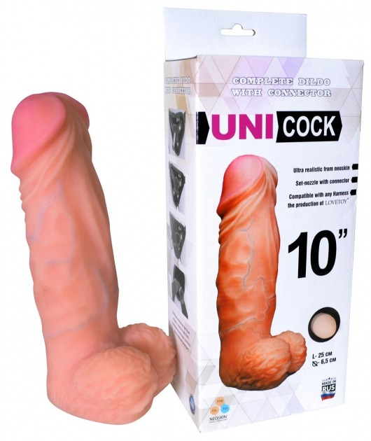 Фаллическая насадка Харнесс UNICOCK 10  - 25 см. - LOVETOY (А-Полимер) - купить с доставкой в Ноябрьске