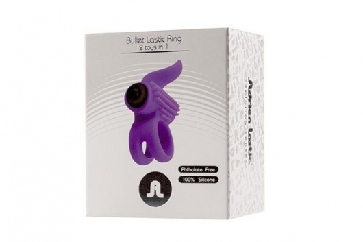 Эрекционное кольцо с подхватом мошонки и стимуляцией клитора Bullet Lastic Ring - Adrien Lastic - в Ноябрьске купить с доставкой