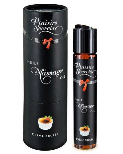 Массажное масло с ароматом крем брюле Huile de Massage Gourmande Creme Brulée - 59 мл. - Plaisir Secret - купить с доставкой в Ноябрьске