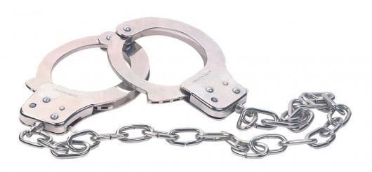 Наручники из металла с длинной цепочкой CHROME HANDCUFFS METAL HANDCUFFS W. KEY - NMC - купить с доставкой в Ноябрьске