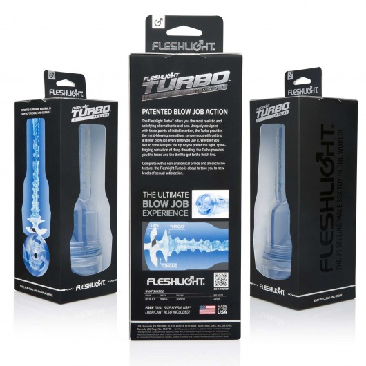 Мастурбатор Fleshlight Turbo - Trust Blue Ice - Fleshlight - в Ноябрьске купить с доставкой