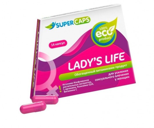 Возбуждающие капсулы Ladys Life - 14 капсул (0,35 гр.) - SuperCaps - купить с доставкой в Ноябрьске