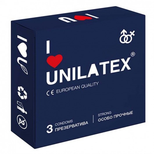 Ультрапрочные презервативы Unilatex Extra Strong - 3 шт. - Unilatex - купить с доставкой в Ноябрьске