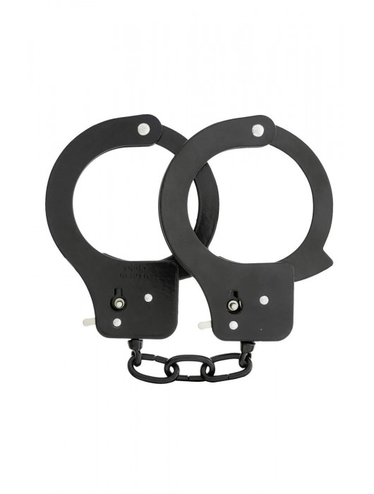 Чёрные наручники из листового металла BONDX METAL CUFFS BLACK - Dream Toys - купить с доставкой в Ноябрьске