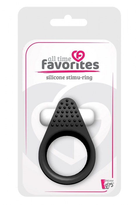Чёрное эрекционное кольцо LIT-UP SILICONE STIMU RING 1 BLACK - Dream Toys - в Ноябрьске купить с доставкой