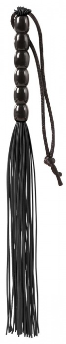 Чёрная мини-плеть из резины Rubber Mini Whip - 22 см. - Blush Novelties - купить с доставкой в Ноябрьске