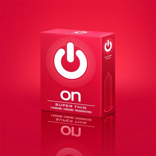 Супертонкие презервативы ON) Super Thin - 3 шт. - ON) - купить с доставкой в Ноябрьске