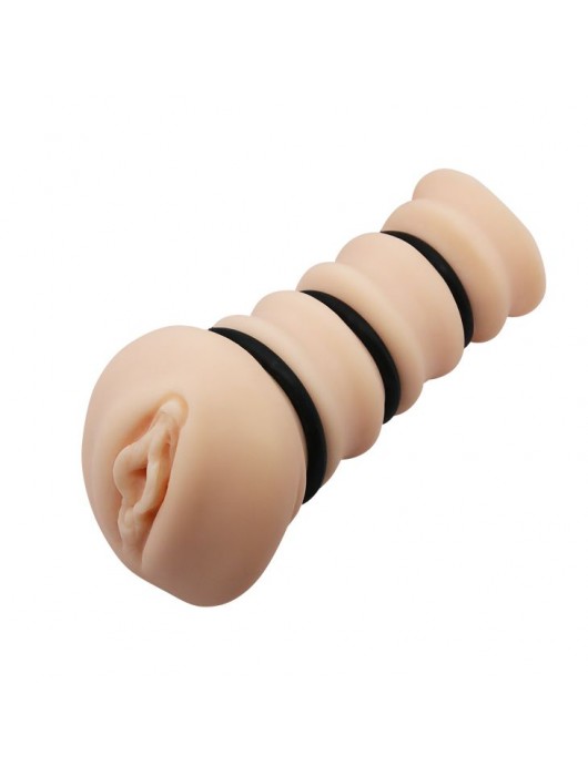 Мастурбатор-вагина с утягивающими кольцами Crazy Bull Rossi Flesh 3D - Baile - в Ноябрьске купить с доставкой