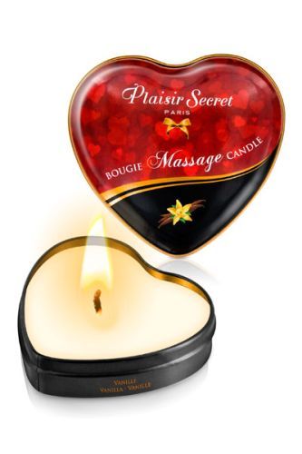 Массажная свеча с ароматом ванили Bougie Massage Candle - 35 мл. - Plaisir Secret - купить с доставкой в Ноябрьске