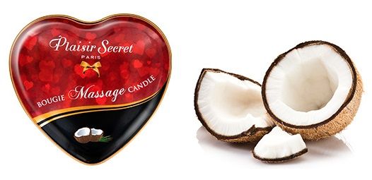 Массажная свеча с ароматом кокоса Bougie Massage Candle - 35 мл. - Plaisir Secret - купить с доставкой в Ноябрьске