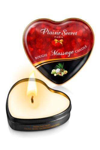 Массажная свеча с ароматом экзотических фруктов Bougie Massage Candle - 35 мл. - Plaisir Secret - купить с доставкой в Ноябрьске