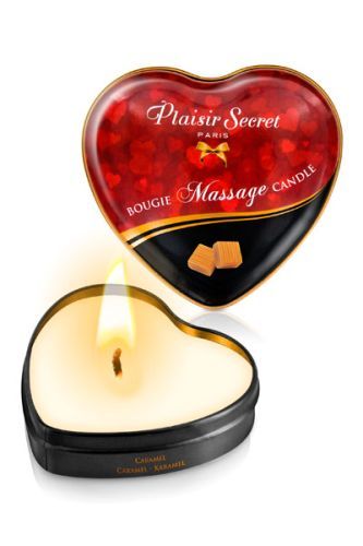 Массажная свеча с ароматом карамели Bougie Massage Candle - 35 мл. - Plaisir Secret - купить с доставкой в Ноябрьске