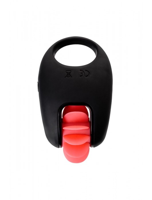 Чёрно-красное эрекционное виброкольцо Erotist - Erotist Adult Toys - в Ноябрьске купить с доставкой