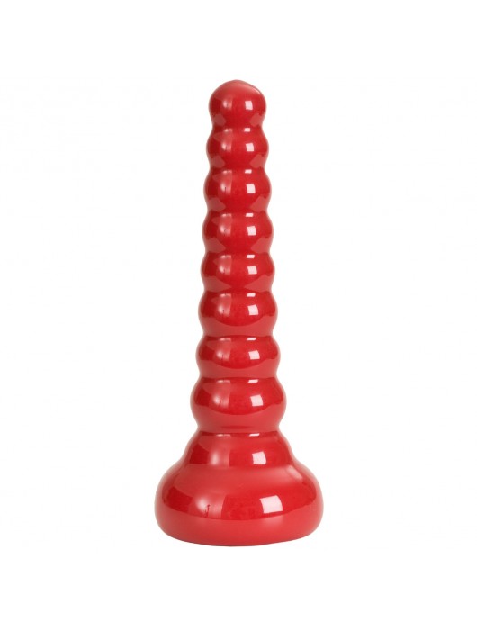 Ребристая анальная втулка Red Boy Anal Wand Butt Plug - 21,3 см. - Doc Johnson