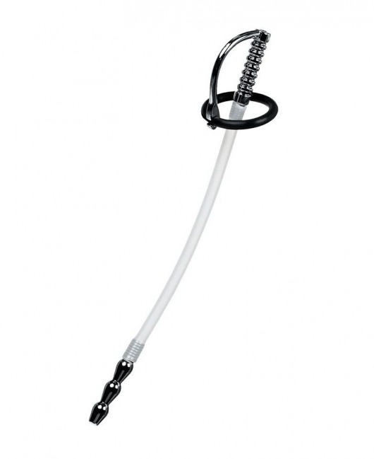 Силиконовый уретральный плаг со сменными фиксирующими кольцами Metal - ToyFa - купить с доставкой в Ноябрьске