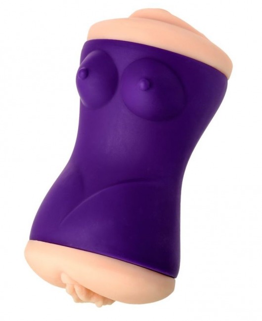 Двухсторонний мастурбатор JOS YARA в фиолетовой колбе - JOS - в Ноябрьске купить с доставкой