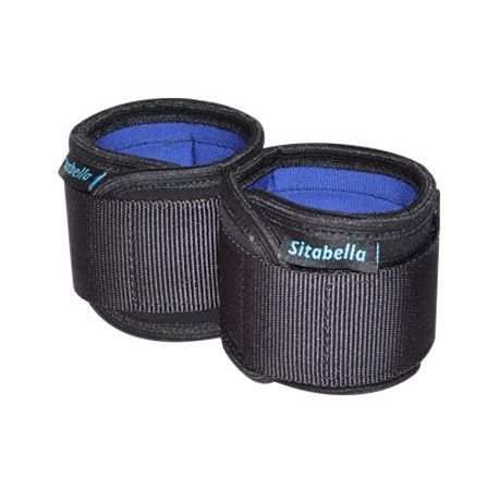 Неопреновые черно-синие наручники - Sitabella - купить с доставкой в Ноябрьске